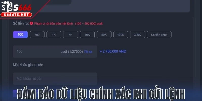 Đảm bảo dữ liệu chính xác khi gửi lệnh