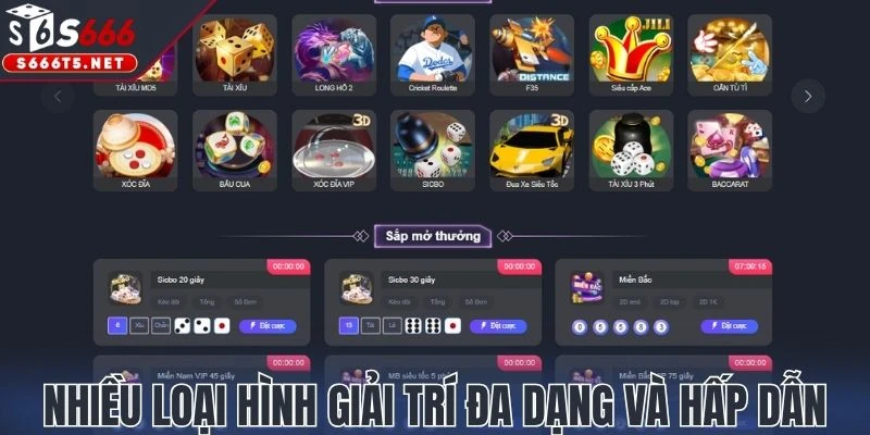 Sở hữu nhiều loại hình giải trí đa dạng và hấp dẫn